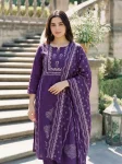 ODERN MUSLIN POSITION HAND PRINTED WORK TOP BOTTOM WITH DUPATTA DAILY WEAR WHOLESALE PRICE ETHNIC GARMENT (2)