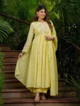 RICH LOOK CHANDERI SILK EMBROIDERY WORK TOP BOTTOM WITH DUPATTA FESTIVE WEAR WHOLESALE PRICE ETHNIC GARMENT (7)