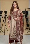 RICH LOOK CHINON PRINTED WORK TOP BOTTOM DUPATTA FESTIVE WEAR WHOLESALE PRICE ETHNIC GARMENT (3)