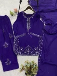 RICH LOOK CHINON SEQUENCE EMBROIDERY WORK TOP PATIYALA WITH DUPATTA FESTIVE WEAR WHOLESALE PRICE ETHNIC GARMENT (7)