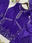 RICH LOOK CHINON SEQUENCE EMBROIDERY WORK TOP PATIYALA WITH DUPATTA FESTIVE WEAR WHOLESALE PRICE ETHNIC GARMENT (7)