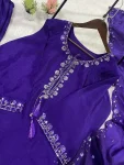 RICH LOOK CHINON SEQUENCE EMBROIDERY WORK TOP PATIYALA WITH DUPATTA FESTIVE WEAR WHOLESALE PRICE ETHNIC GARMENT (7)