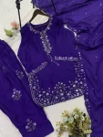 RICH LOOK CHINON SEQUENCE EMBROIDERY WORK TOP PATIYALA WITH DUPATTA FESTIVE WEAR WHOLESALE PRICE ETHNIC GARMENT (7)
