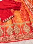 RICH LOOK CHINON SILK EMBROIDERY SEQUENCE & CODING WITH DIGITAL PRINT WORK GOWN BOTTOM WITH DUPATTA FESTIVE WEAR WHOLESALE PRICE ETHNIC GARMENT (3)
