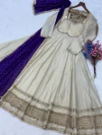 RICH LOOK COSMOS REAL MIRROR WITH ZARI EMBROIDERY LACE WORK GOWN WITH DUPATTA FESTIVE WEAR WHOLESALE PRICE ETHNIC GARMENT (19)