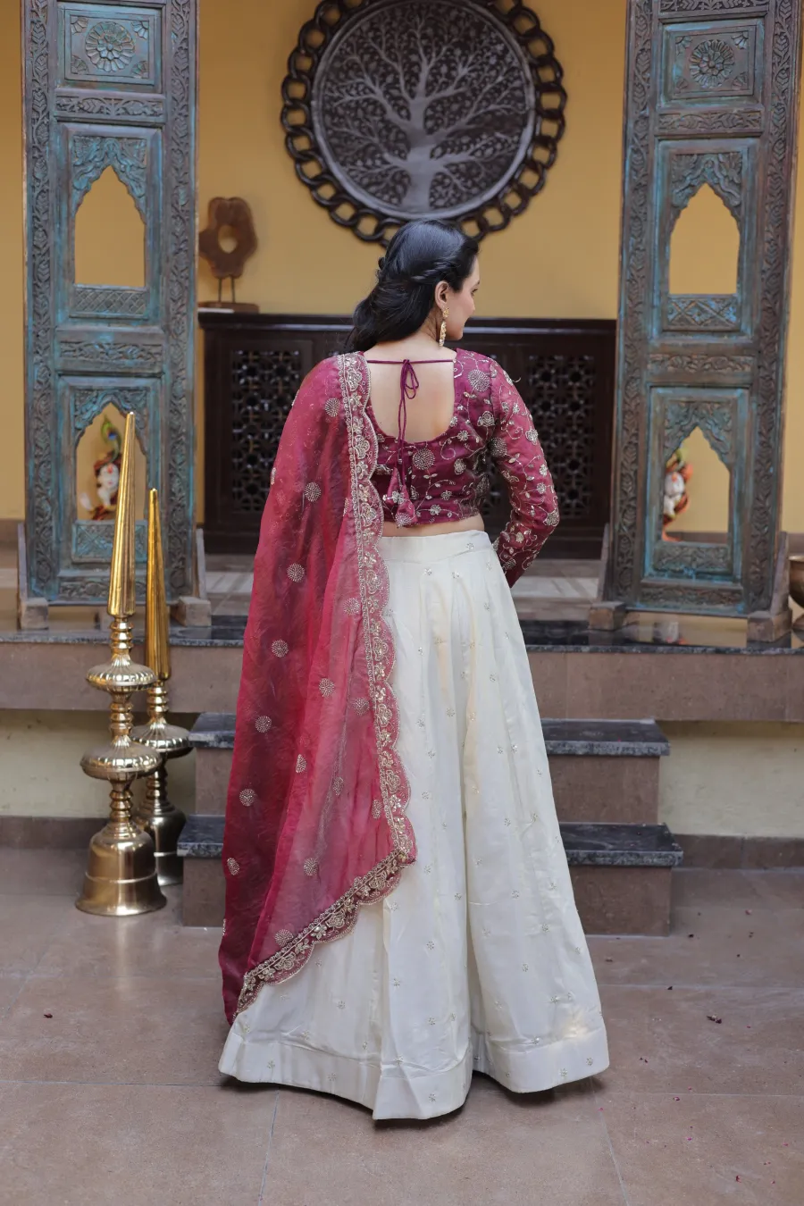 RICH LOOK COSMOS ZARI & SEQUENCE EMBROIDERED WORK LEHENGA CHOLI WITH DUPATTA WEDDING WEAR WHOLESALE PRICE ETHNIC GARMENT (12)
