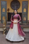 RICH LOOK COSMOS ZARI & SEQUENCE EMBROIDERED WORK LEHENGA CHOLI WITH DUPATTA WEDDING WEAR WHOLESALE PRICE ETHNIC GARMENT (9)