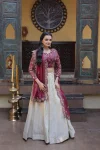 RICH LOOK COSMOS ZARI & SEQUENCE EMBROIDERED WORK LEHENGA CHOLI WITH DUPATTA WEDDING WEAR WHOLESALE PRICE ETHNIC GARMENT (9)