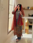 RICH LOOK COTTON PRINT WITH EMBROIDERY SEQUENCE WORK TOP BOTTOM WITH DUPATTA FESTIVE WEAR WHOLESALE PRICE ETHNIC GARMENT (10)
