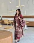 RICH LOOK COTTON PRINT WITH EMBROIDERY SEQUENCE WORK TOP BOTTOM WITH DUPATTA FESTIVE WEAR WHOLESALE PRICE ETHNIC GARMENT (2)