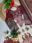RICH LOOK COTTON PRINT WITH EMBROIDERY SEQUENCE WORK TOP BOTTOM WITH DUPATTA FESTIVE WEAR WHOLESALE PRICE ETHNIC GARMENT (2)