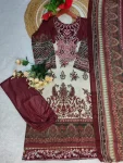 RICH LOOK COTTON PRINT WITH EMBROIDERY SEQUENCE WORK TOP BOTTOM WITH DUPATTA FESTIVE WEAR WHOLESALE PRICE ETHNIC GARMENT (2)