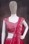 RICH LOOK CREPE SILK EMBROIDERY SEQUENCE WORK LEHENGA SAREE WITH STITCHED BLOUSE PARTY WEAR WHOLESALE PRICE ETHNIC GARMENT (2)