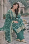 RICH LOOK FENDY SILK EMBROIDERY SEQUENCE WORK TOP PALAZZO WITH DUPATTA WEDDING WEAR WHOLESALE PRICE ETHNIC GARMENT (11)