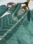 RICH LOOK FENDY SILK EMBROIDERY SEQUENCE WORK TOP PALAZZO WITH DUPATTA WEDDING WEAR WHOLESALE PRICE ETHNIC GARMENT (11)