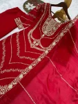 RICH LOOK FENDY SILK EMBROIDERY SEQUENCE WORK TOP PALAZZO WITH DUPATTA WEDDING WEAR WHOLESALE PRICE ETHNIC GARMENT (31)