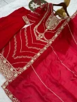 RICH LOOK FENDY SILK EMBROIDERY SEQUENCE WORK TOP PALAZZO WITH DUPATTA WEDDING WEAR WHOLESALE PRICE ETHNIC GARMENT (31)