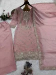 RICH LOOK FENDY SILK EMBROIDERY SEQUENCE WORK TOP PALAZZO WITH DUPATTA WEDDING WEAR WHOLESALE PRICE ETHNIC GARMENT (3)