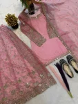 RICH LOOK FENDY SILK THREAD WITH SEQUENCE EMBROIDERY, ZARI WORK TOP PALAZZO WITH DUPATTA FESTIVE WEAR WHOLESALE PRICE ETHNIC GARMENT (8)