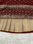 RICH LOOK GEORGETTE EMBROIDERY & SEQUENCE WORK LEHENGA CHOLI WITH DUPATTA WEDDING WEAR WHOLESALE PRICE ETHNIC GARMENT (2)