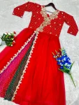 RICH LOOK GEORGETTE EMBROIDERY WORK GOWN FESTIVE WEAR WHOLESALE PRICE ETHNIC GARMENT (2)