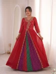 RICH LOOK GEORGETTE EMBROIDERY WORK GOWN RANI