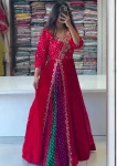 RICH LOOK GEORGETTE EMBROIDERY WORK GOWN FESTIVE WEAR WHOLESALE PRICE ETHNIC GARMENT (2)