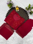 RICH LOOK GEORGETTE EMBROIDERY WORK TOP PALAZZO WITH DUPATTA OFFICE WEAR WHOLESALE PRICE ETHNIC GARMENT (4)