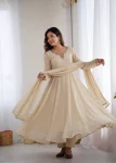 RICH LOOK GEORGETTE HANDWORK GOWN BOTTOM WITH DUPATTA WEDDING WEAR WHOLESALE PRICE ETHNIC GARMENT (3)