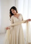 RICH LOOK GEORGETTE HANDWORK GOWN BOTTOM WITH DUPATTA WEDDING WEAR WHOLESALE PRICE ETHNIC GARMENT (3)