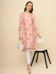 RICH LOOK GEORGETTE LUCKNOWI CHIKANKARI WORK ONLY KURTI FESTIVE WEAR WHOLESALE PRICE ETHNIC GARMENT (14)