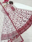 RICH LOOK GEORGETTE & ORGANZA EMBROIDERY WORK GOWN BOTTOM WITH DUPATTA WEDDING WEAR WHOLESALE PRICE ETHNIC GARMENT (2)