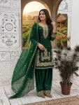 RICH LOOK GMY SILK EMBROIDERY AND SEQUENCE WORK TOP PATIYALA WITH DUPATTA FESTIVE WEAR WHOLESALE PRICE ETHNIC GARMENT (11)