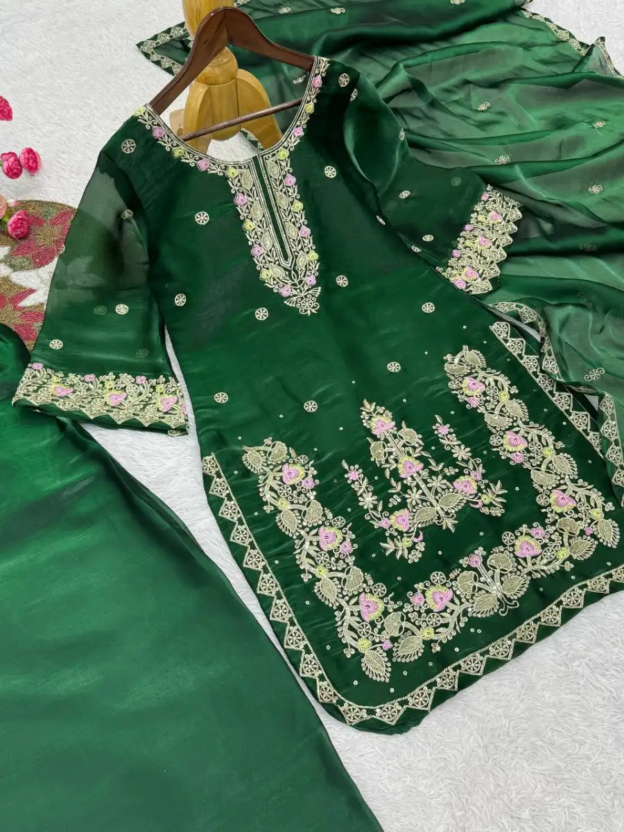 RICH LOOK GMY SILK EMBROIDERY AND SEQUENCE WORK TOP PATIYALA WITH DUPATTA FESTIVE WEAR WHOLESALE PRICE ETHNIC GARMENT (18)