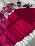 RICH LOOK JMC SILK PLAIN LEHENGA WITH CODING DORI WITH SEQUENCE WORK UNSTITCHED CHOLI AND DUPATTA PARTY WEAR WHOLESALE PRICE ETHNIC GARMENT (5)
