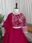 RICH LOOK JMC SILK PLAIN LEHENGA WITH CODING DORI WITH SEQUENCE WORK UNSTITCHED CHOLI AND DUPATTA PARTY WEAR WHOLESALE PRICE ETHNIC GARMENT (5)