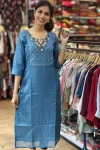 RICH LOOK KOTA CHECKS EMBROIDERY WORK ONLY KURTI DAILY WEAR WHOLESALE PRICE ETHNIC GARMENT (2)