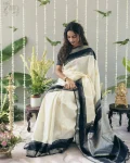 RICH LOOK LICHI SILK JACQUARD WORK SAREE WITH UNSTITCHED BLOUSE FESTIVE WEAR WHOLESALE PRICE ETHNIC GARMENT (6)