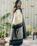 RICH LOOK LICHI SILK JACQUARD WORK SAREE WITH UNSTITCHED BLOUSE FESTIVE WEAR WHOLESALE PRICE ETHNIC GARMENT (6)