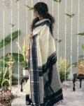 RICH LOOK LICHI SILK JACQUARD WORK SAREE WITH UNSTITCHED BLOUSE FESTIVE WEAR WHOLESALE PRICE ETHNIC GARMENT (6)