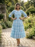 RICH LOOK MUSLIN SILK GINGHAM PRINT WORK ONE PIECE DRESS DAILY WEAR WHOLESALE PRICE ETHNIC GARMENT (15)
