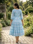 RICH LOOK MUSLIN SILK GINGHAM PRINT WORK ONE PIECE DRESS DAILY WEAR WHOLESALE PRICE ETHNIC GARMENT (15)