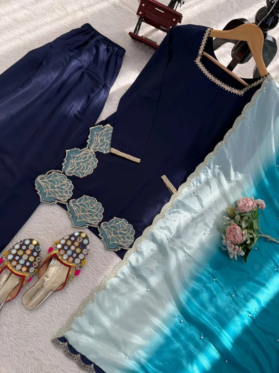 RICH LOOK NATURAL CREPE THREAD WITH SEQUENCE WORK TOP PATIYALA WITH DUPATTA FESTIVE WEAR WHOLESALE PRICE ETHNIC GARMENT (13)