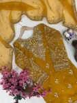 RICH LOOK ORGANZA SILK ZARI AND SEQUENCE EMBROIDERY WORK TOP PALAZZO WITH DUPATTA FESTIVE WEAR WHOLESALE PRICE ETHNIC GARMENT (3)