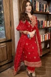 RICH LOOK ORGANZA SILK ZARI AND SEQUENCE EMBROIDERY WORK TOP PALAZZO WITH DUPATTA RED
