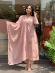 RICH LOOK PV CHANDERI EMBROIDERY WORK TOP BOTTOM WITH DUPATTA FESTIVE WEAR WHOLESALE PRICE ETHNIC GARMENT (3)