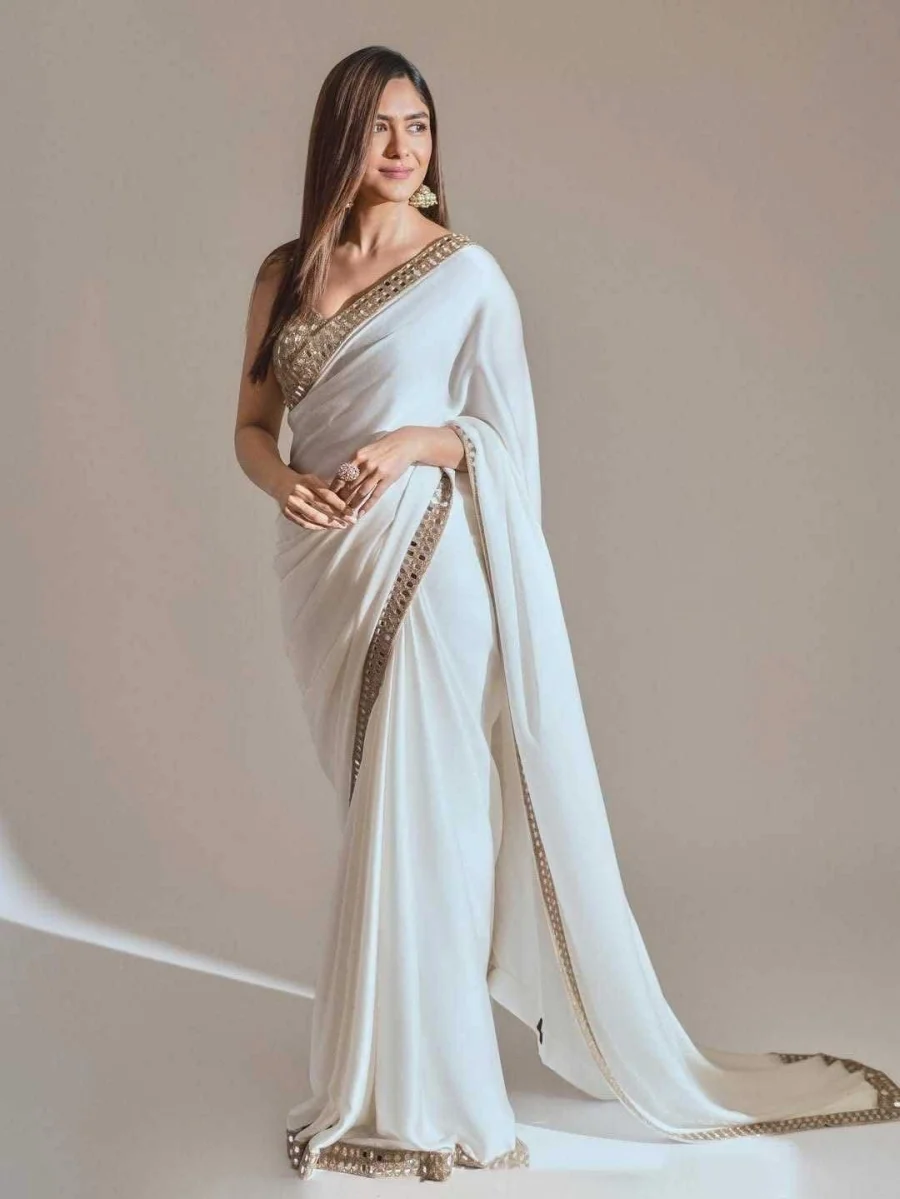 RICH LOOK RANGOLI SILK REAL MIRROR AND EMBROIDERY BORDER WORK SAREE WITH UNSTITCHED PARTY WEAR WHOLESALE PRICE ETHNIC GARMENT(5)