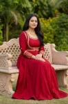RICH LOOK ROMAN COTTON EMBROIDERY SEQUENCE WORK GOWN KOTI PALAZZO WITH DUPATTA FESTIVE WEAR WHOLESALE PRICE ETHNIC GARMENT (5)