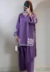 RICH LOOK ROMAN COTTON EMBROIDERY WORK TOP PATIYALA WITH DUPATTA FESTIVE WEAR WHOLESALE PRICE ETHNIC GARMENT (2)