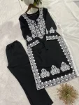 RICH LOOK ROMAN SILK EMBROIDERY WORK TOP BOTTOM WITH DUPATTA DAILY WEAR WHOLESALE PRICE ETHNIC GARMENT (2)